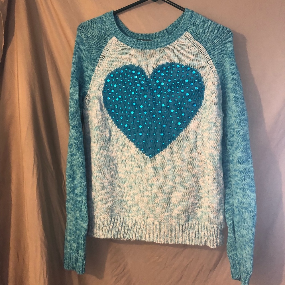 Blue 2 toned sweater